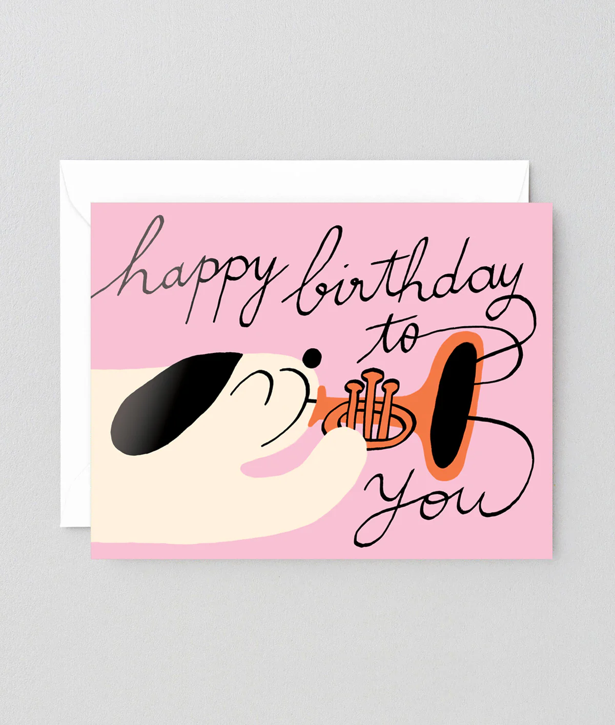 Happy Birthday Dog & Trumpet Kids Card