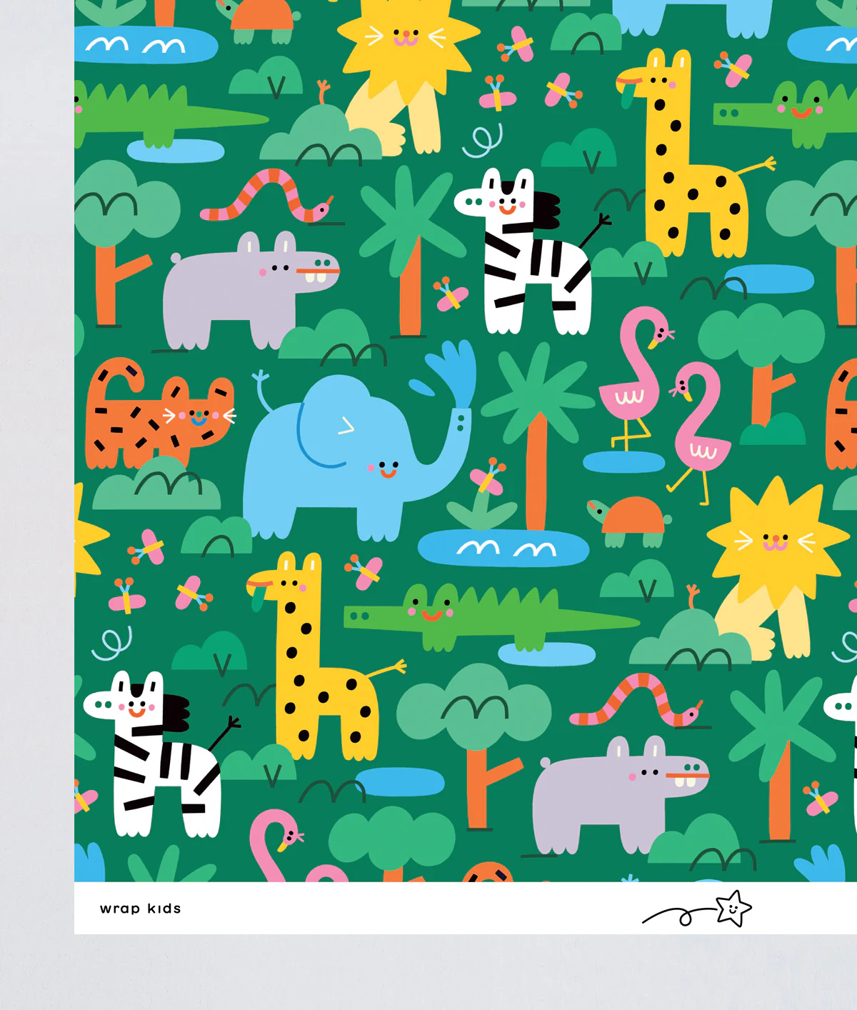 Jungle Kids Wrapping Paper - Image 3