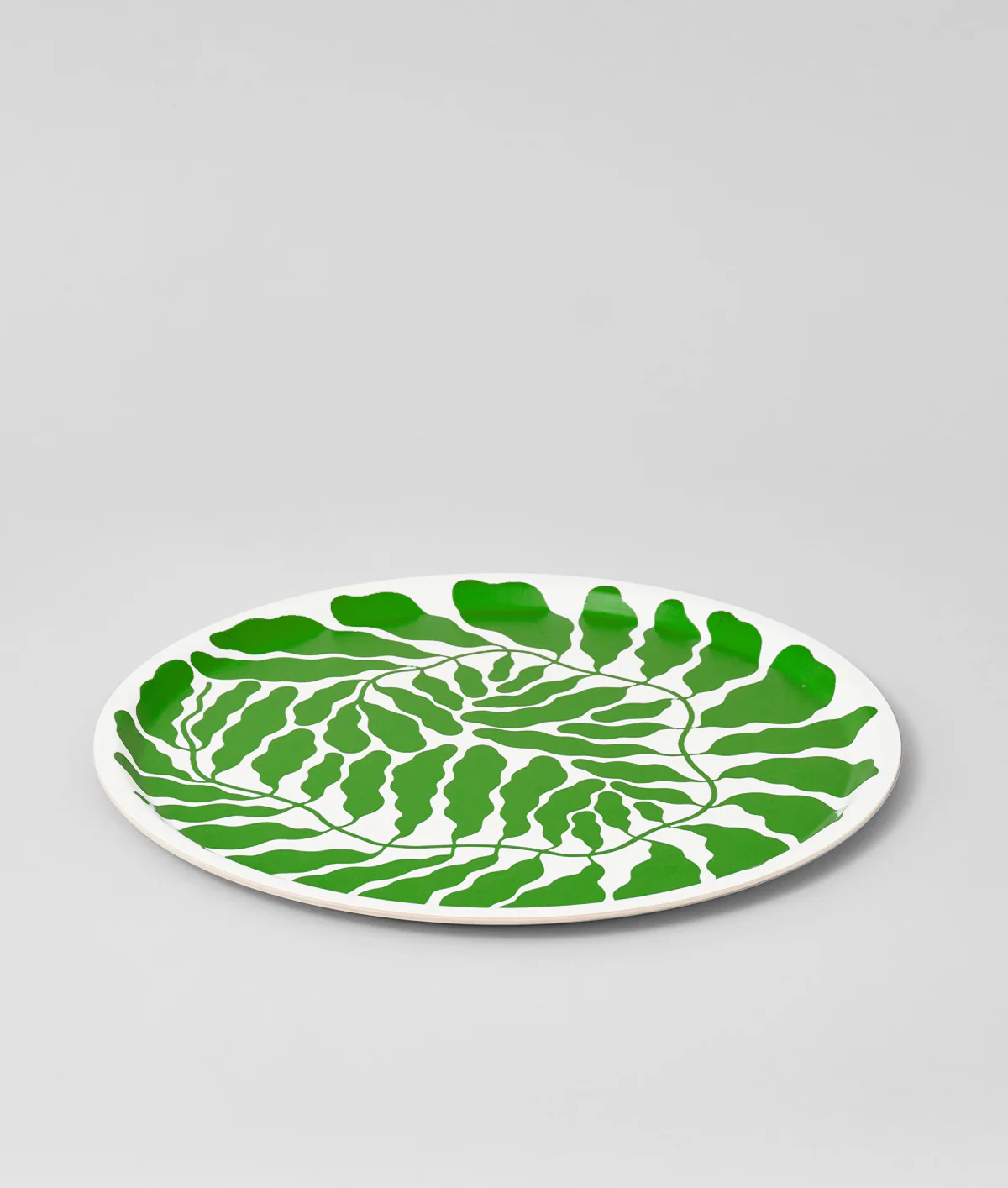 Leaves Spring Green Round Serving Tray - Image 2