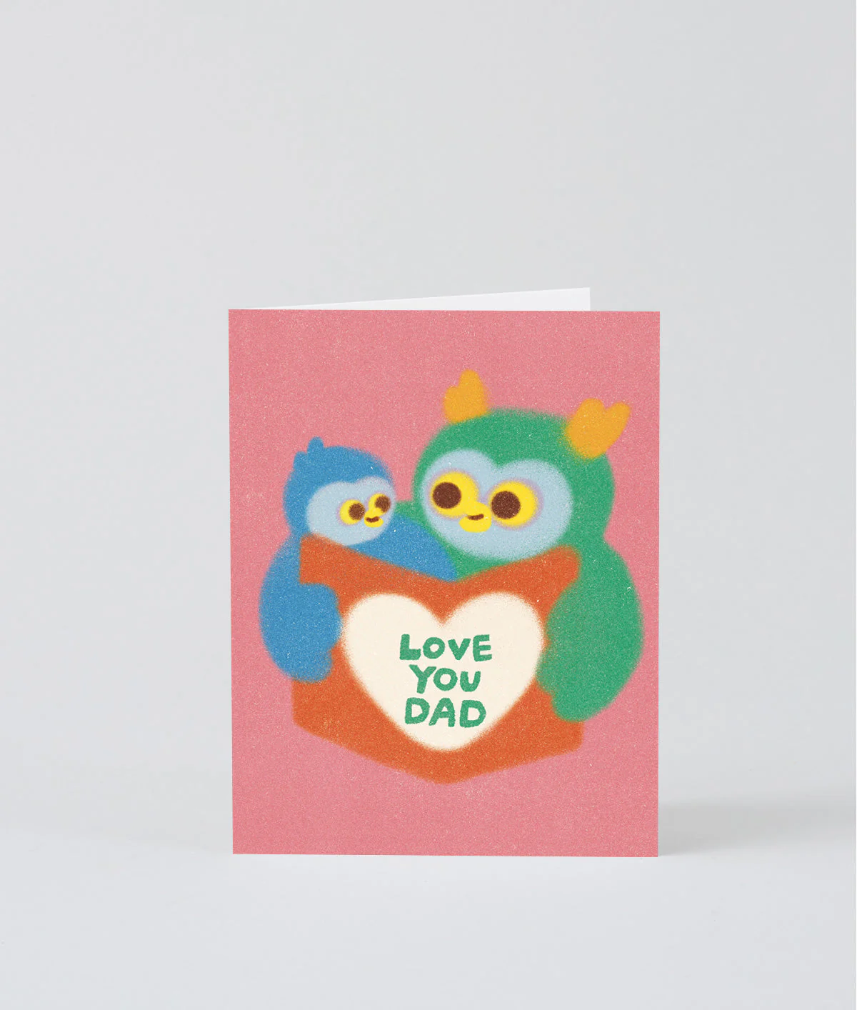 Love You Dad Owls Kids Card - Image 2