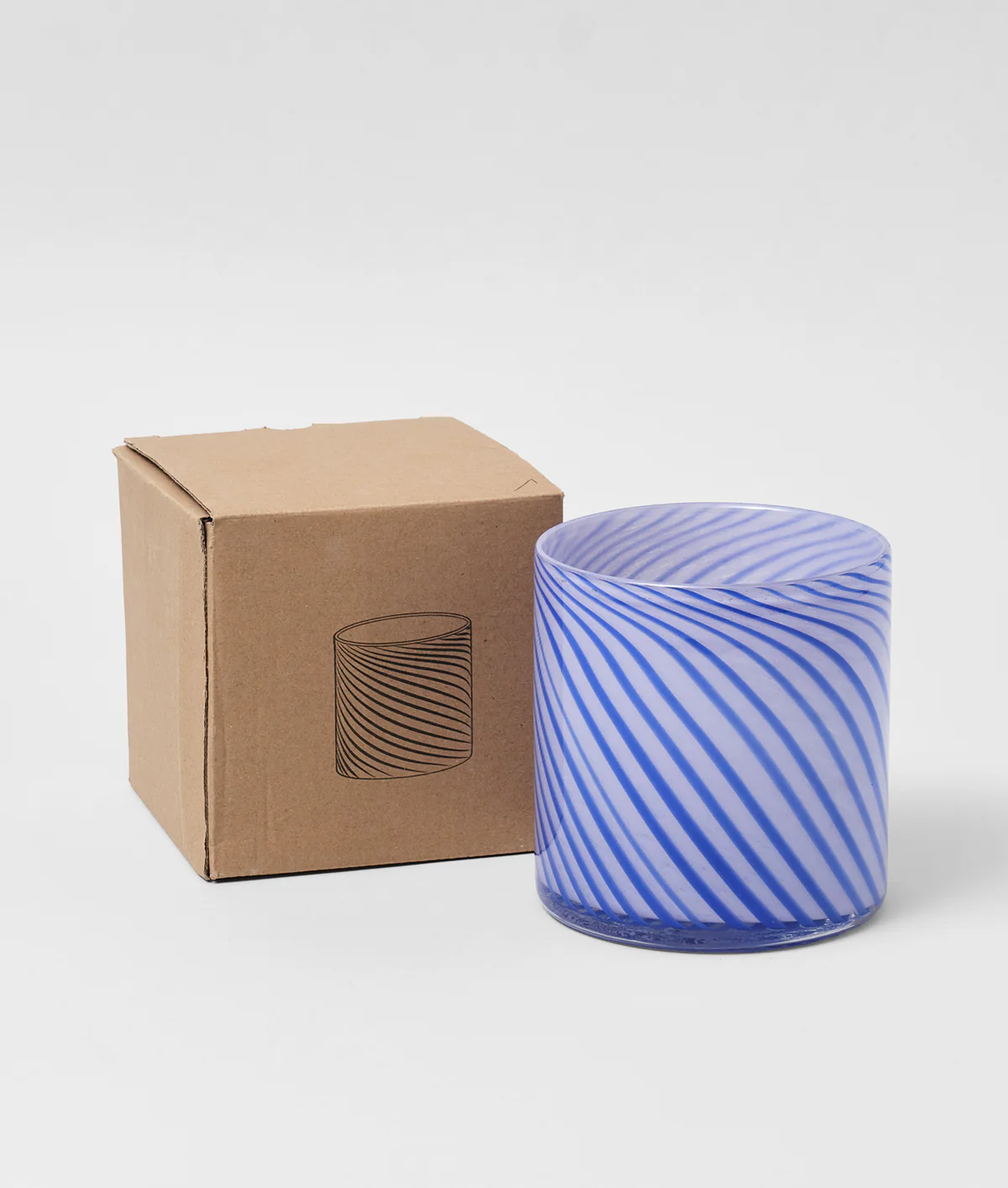 Medium Spiral Glass Planter Blue - Image 2