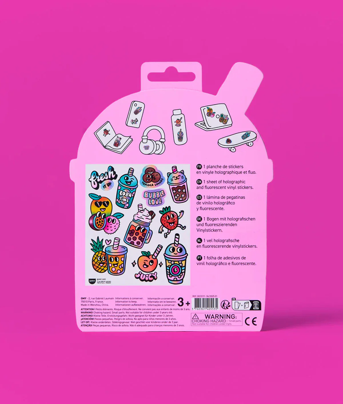 OMY Big Bubble Tea Stickers - Image 4