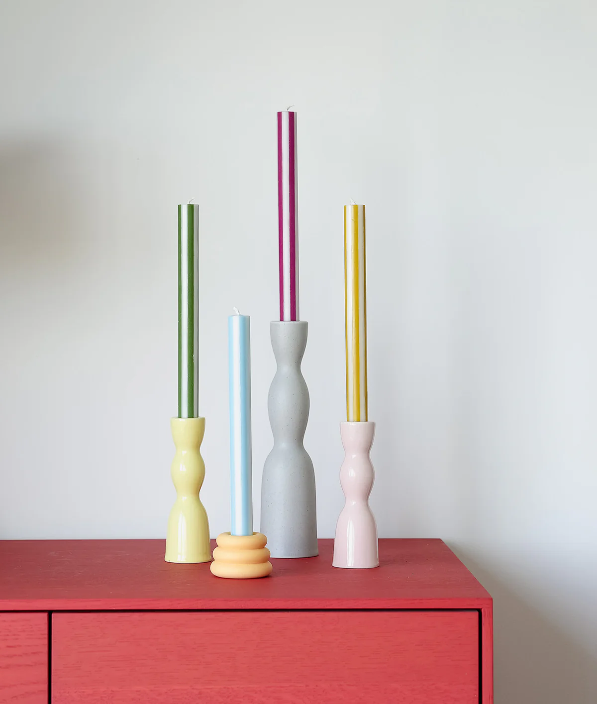 Stripe Dinner Candles - Mixed Set Light - Image 2