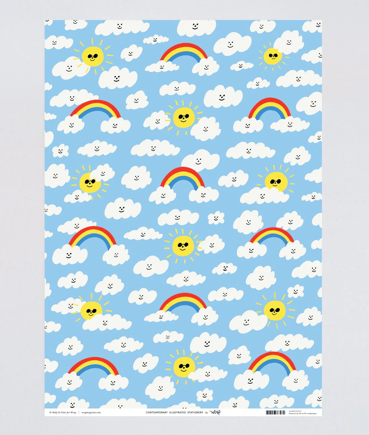 Sun and Clouds Wrapping Paper - Image 3
