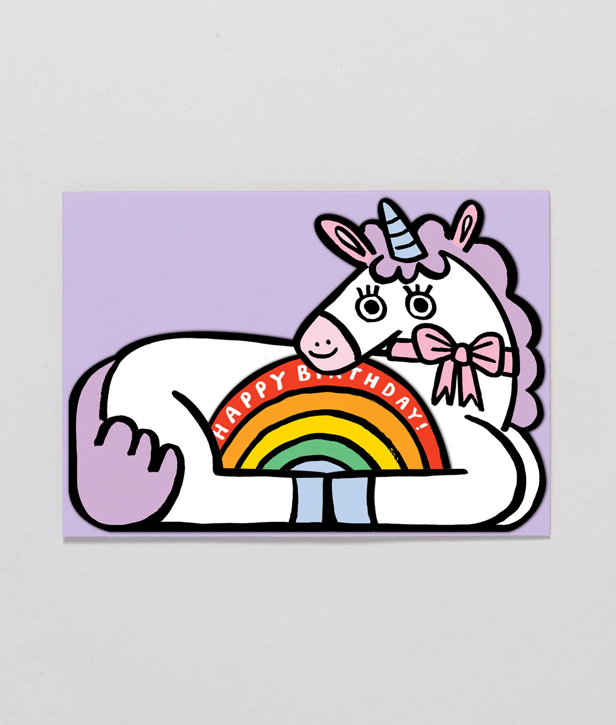 Unicorn With Mini Card Kids Birthday Card - Image 2