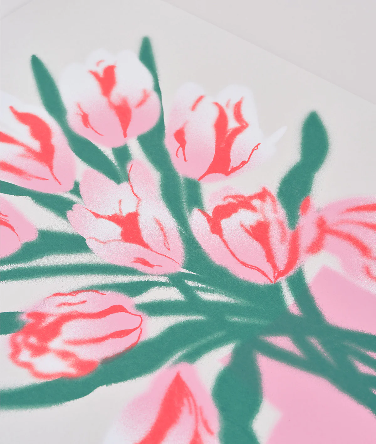 Vase and Flowers Silkscreen Print - Image 2